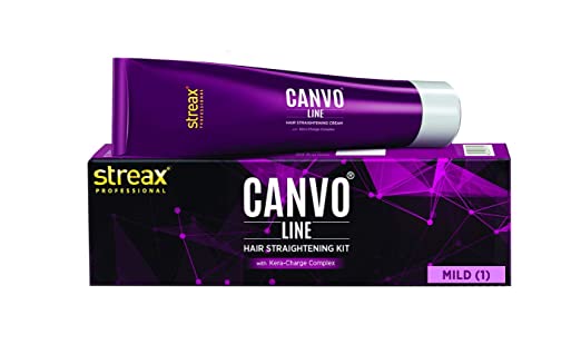 Streax Professional Canvo Line Hair Straightening Kit 160g, Mild (1)