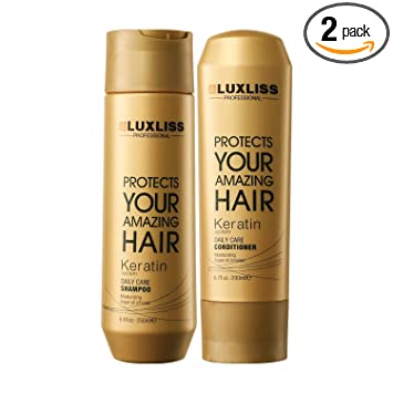 Luxliss Protects Your Amazing Hair Keratin System Daily Care Shampoo - 250ml and Conditioner - 200 ML