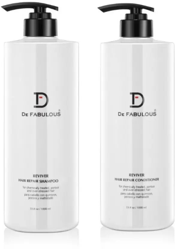 De Fabulous Reviver Hair Repair Shampoo(1000Ml) & Conditioner(1000ML)  (2 Items in the set)